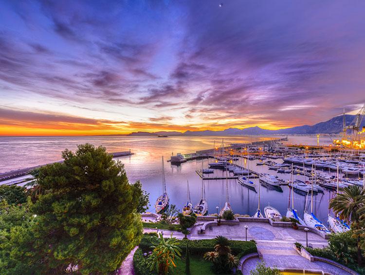 Palermo Harbor Sunset