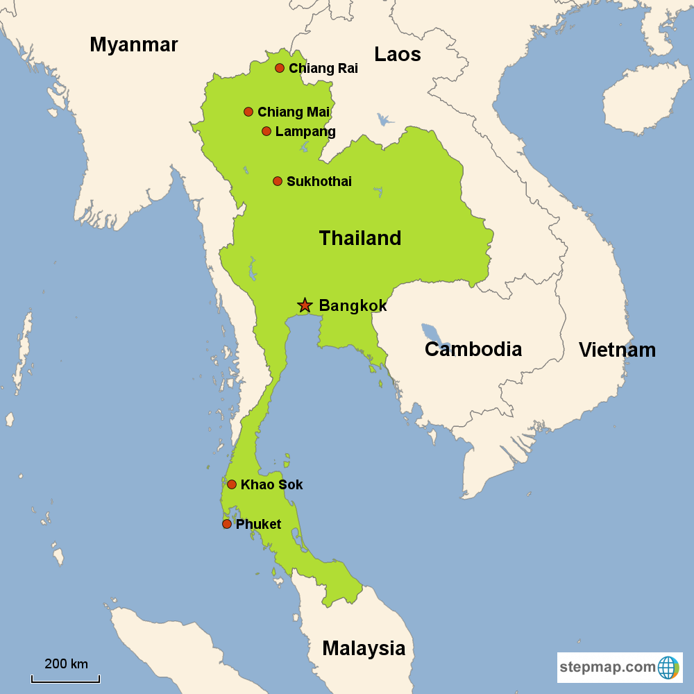 Map of Thailand